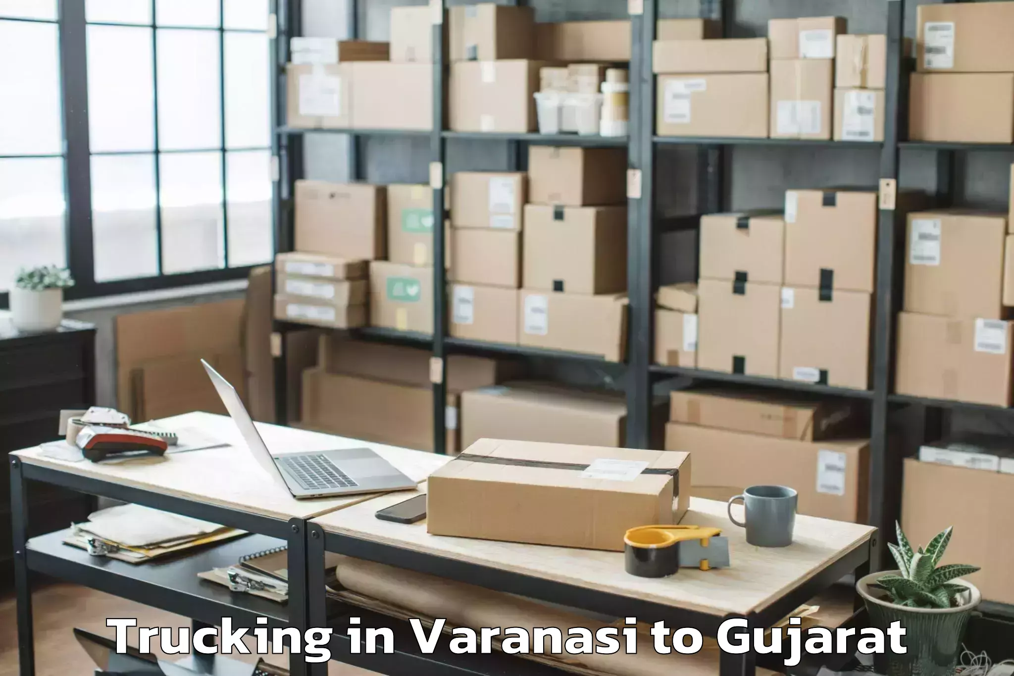 Trusted Varanasi to Shree Somnath Sanskrit Univers Trucking